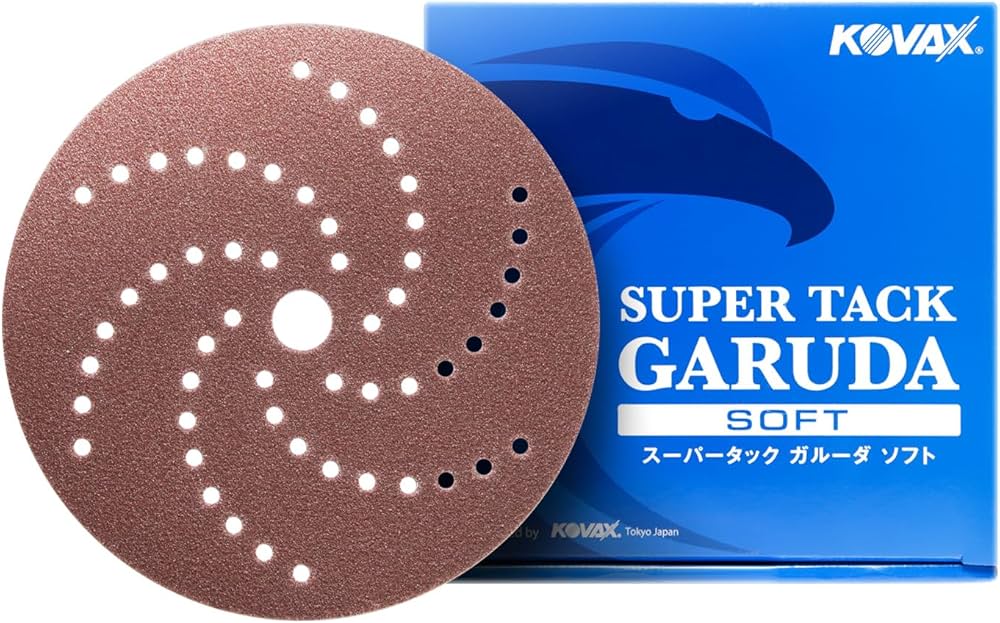 Kovax Garuda Soft 6 inch 120 grit multihole sanding disc box of 50