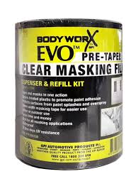 Bodyworx Pre Taped Masking Film Small With Dispenser