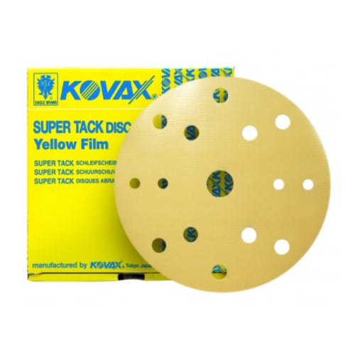 Kovax Yellow Max Film 6 inch 800 grit multihole sanding disc box of 50